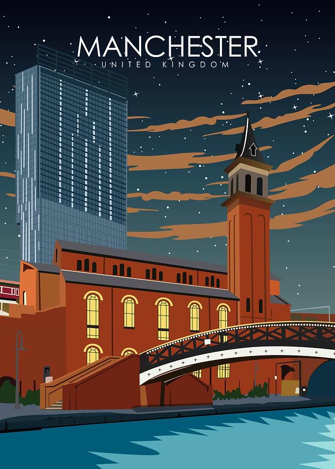 Manchester Travel Poster