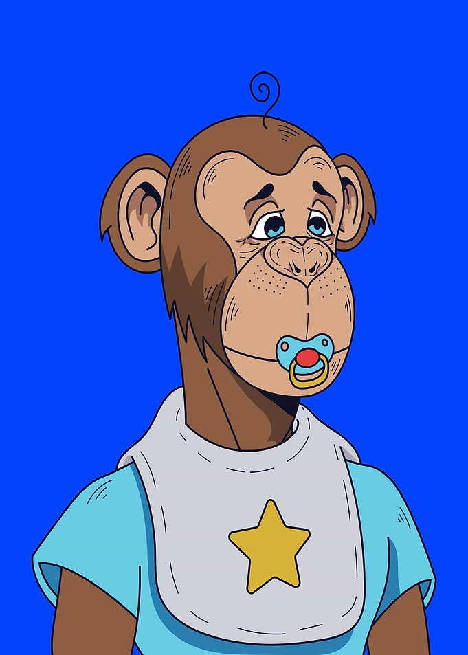 Hand drawn nft style ape