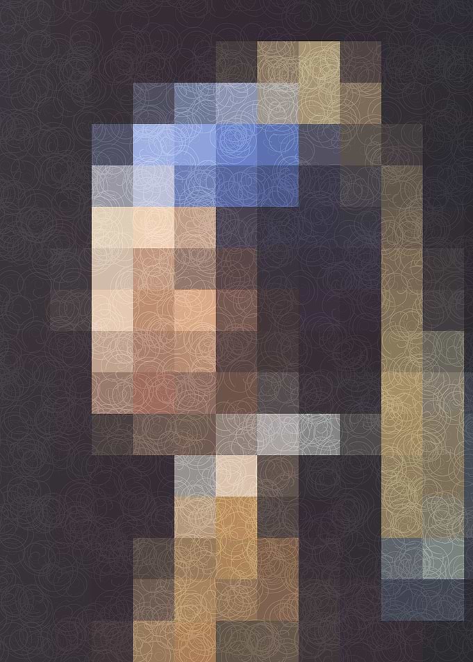 Pixel Pearl Earring Girl
