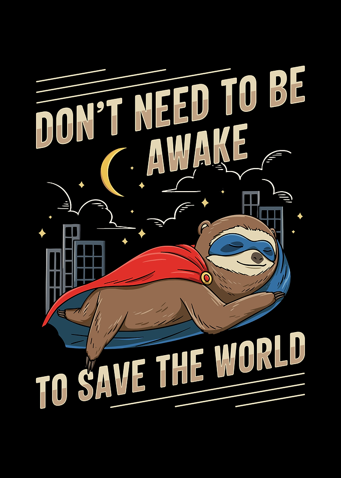 Sloth Superhero Design for