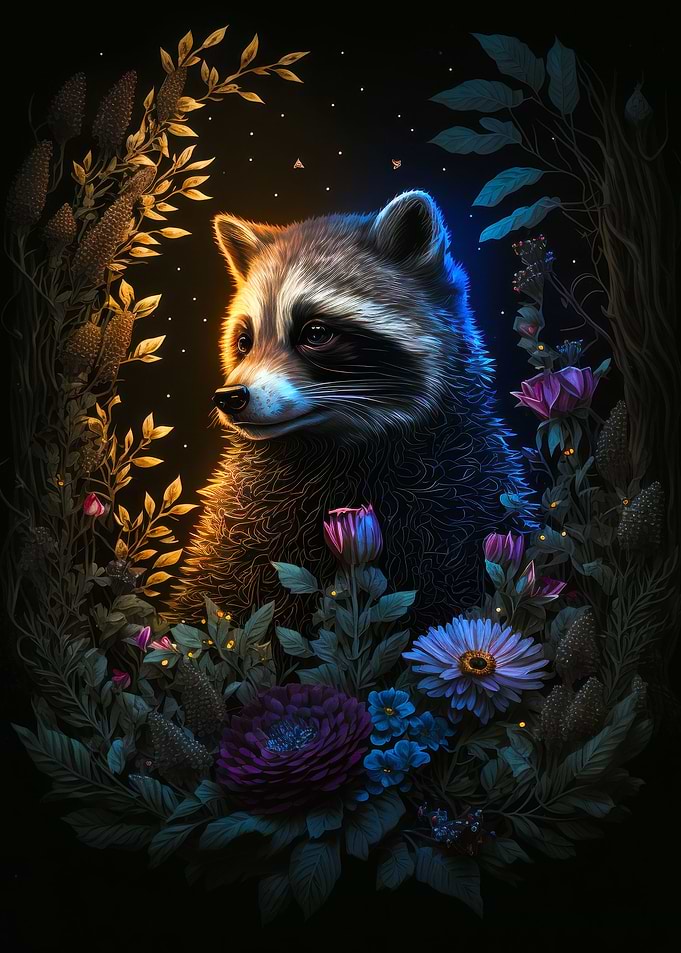 Fantasy Raccoon Magic
