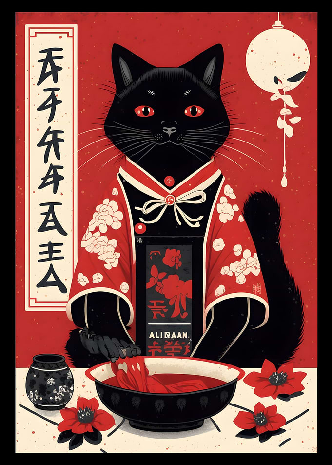 Japanese Cat Kimono
