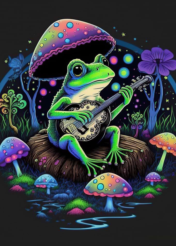 Frog Playing Banjo