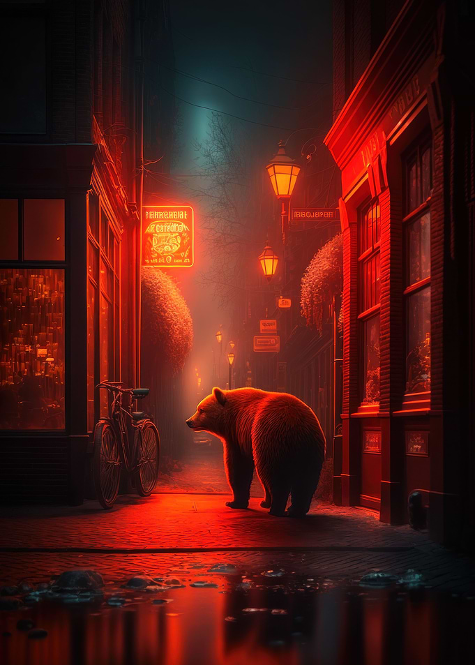 Amsterdam Red Light Bear