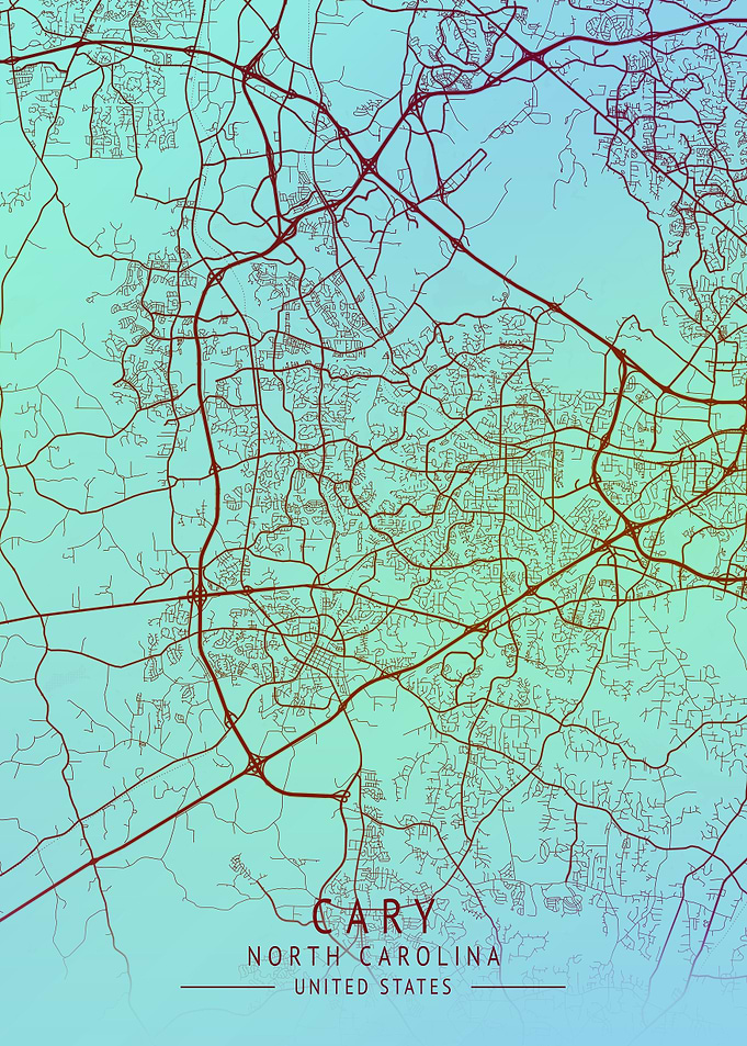 Cary USA City Map