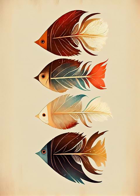 Delicate Aquatic Plumes — living room metal wall art
