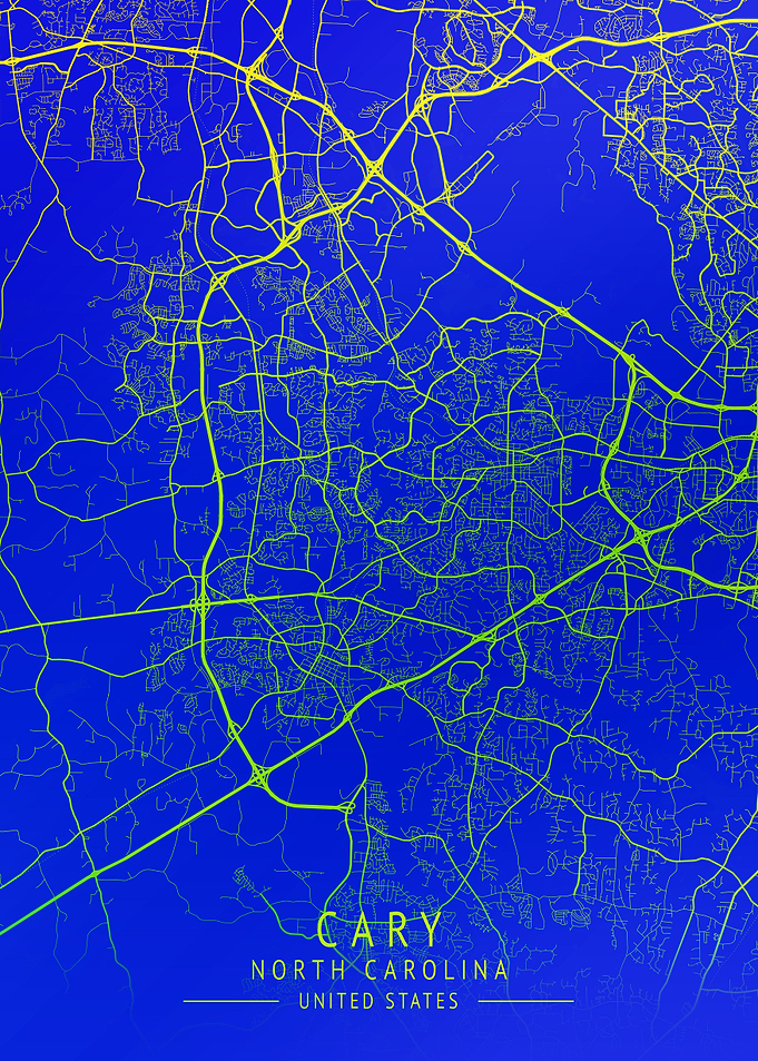 Cary USA City Map