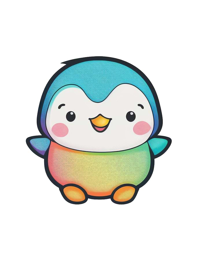 Kawaii Cute Happy Penguin