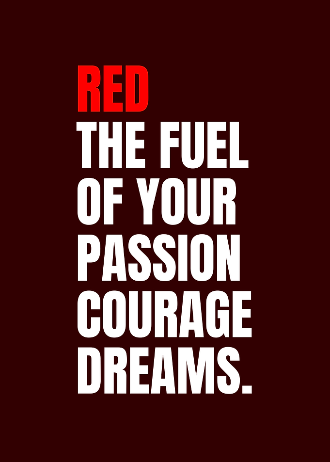 Inspirational Red Quote