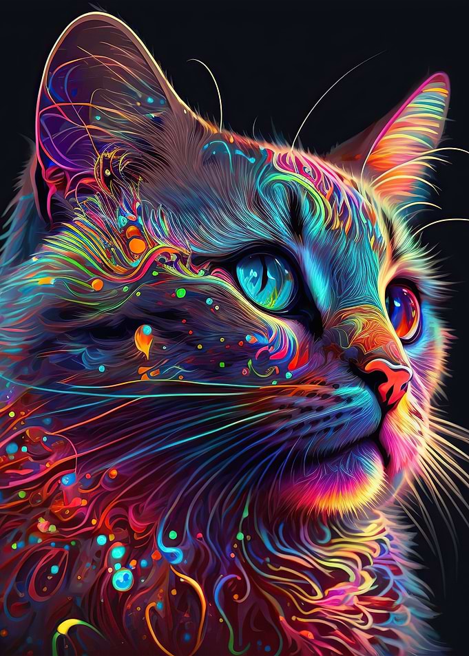 Neon cat