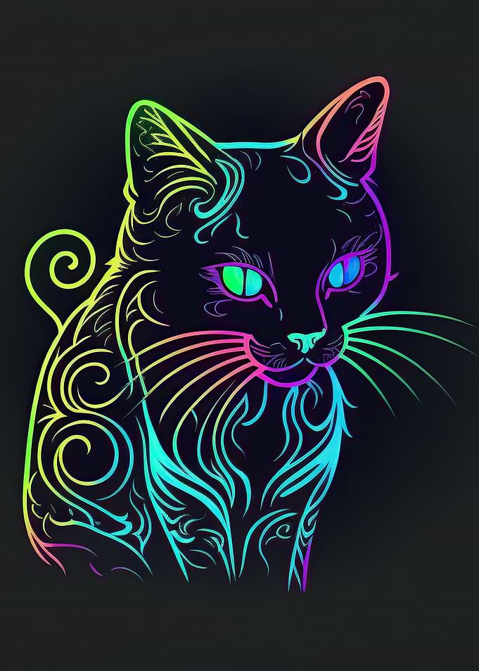 Neon cat