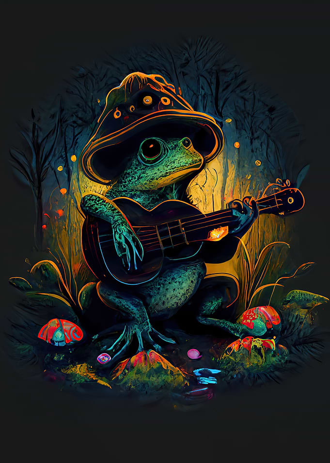 Frog Playing Banjo