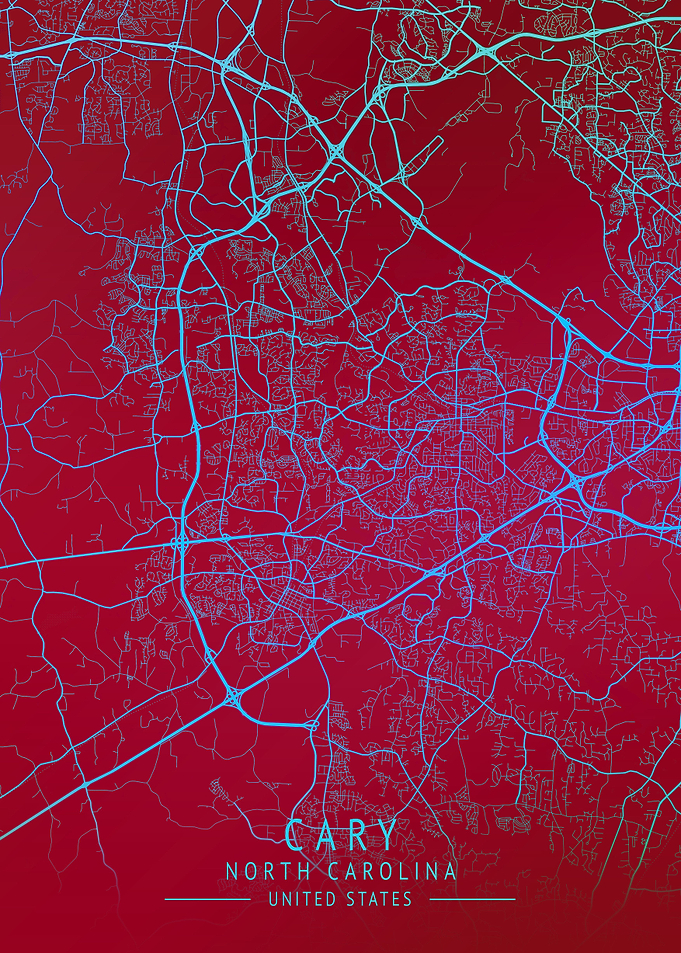Cary USA City Map