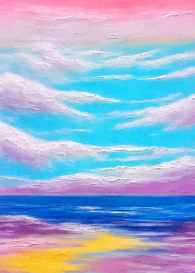 Colorful landscape paint