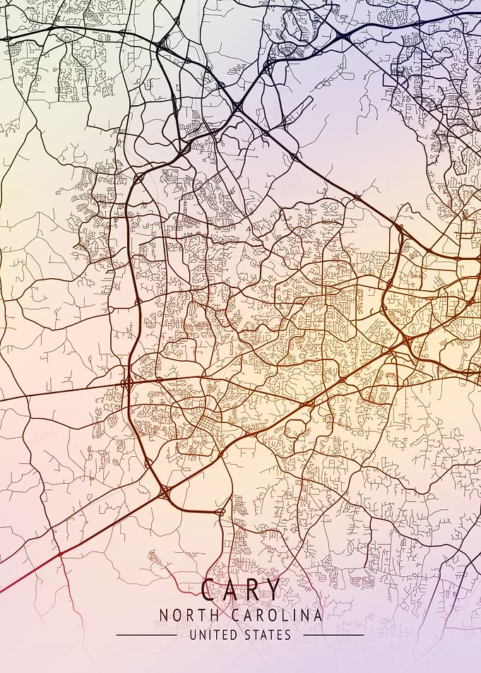 Cary USA City Map