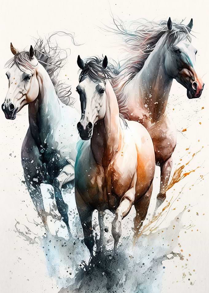 watercolor horse