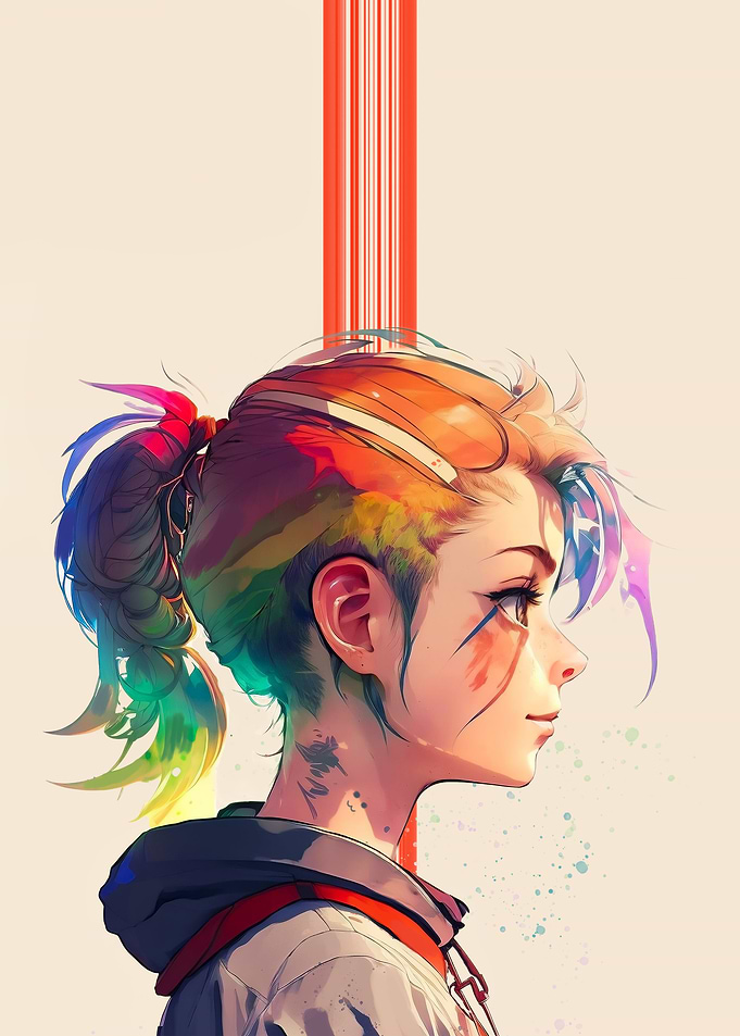 Painted Anime Girl