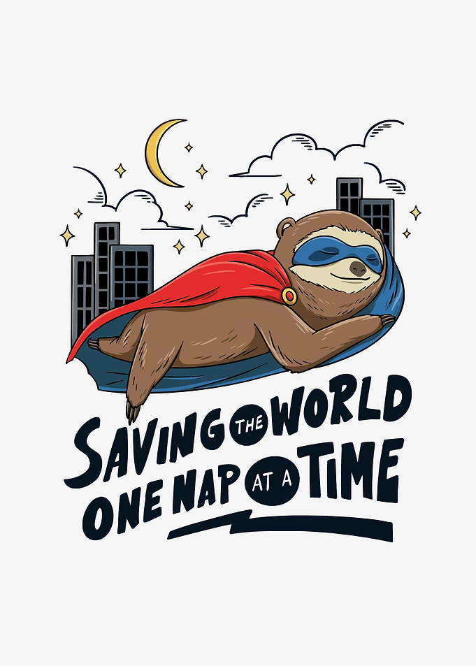 Sloth Superhero Design for