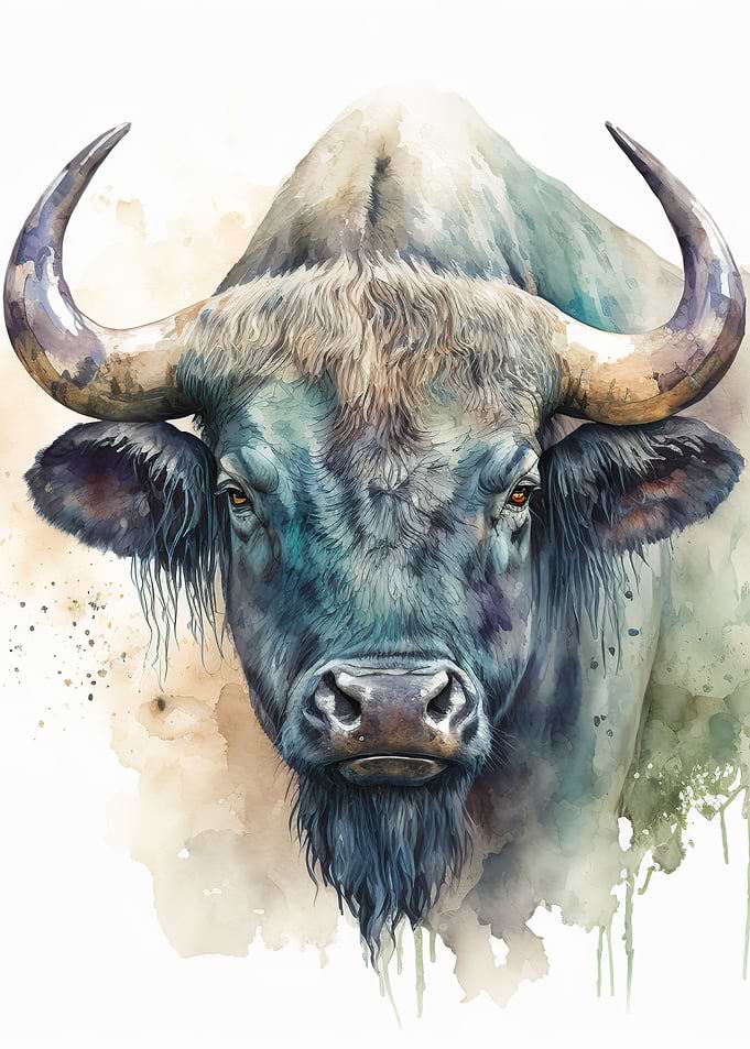 Buffalo Watercolor