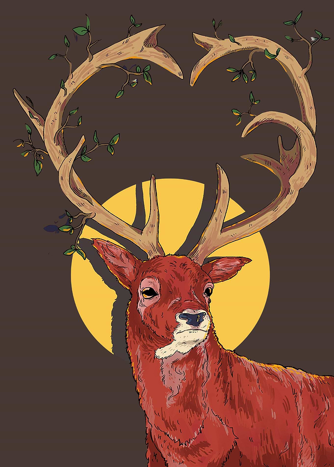 Funny Animal Reindeer