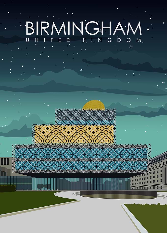 Birmingham Travel Poster