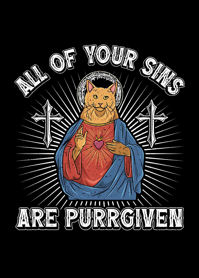 Cat as Jesus Humour for a
