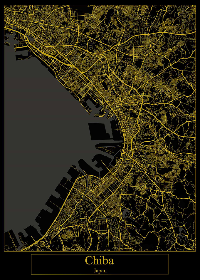 Chiba Japan Gold Map