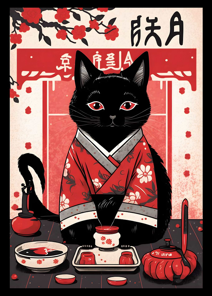 Japanese Cat Kimono