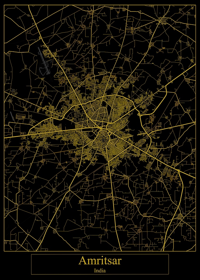 Amritsar India Gold Map