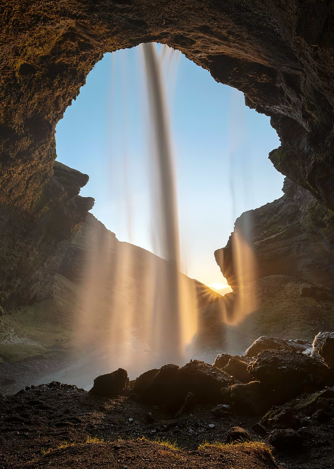 Water and light in Iceland