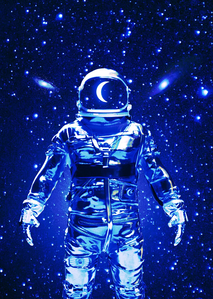 Astronaut In Blue Space