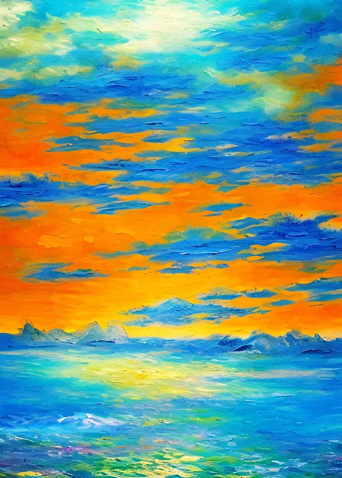 Abstract sunset