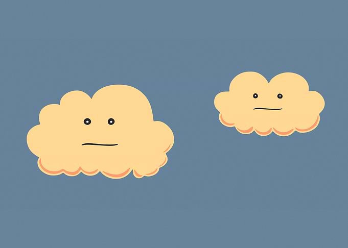 Clouds kawaii big small pe