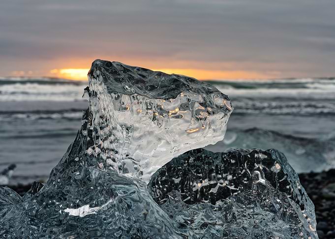 Ice and light in Iceland