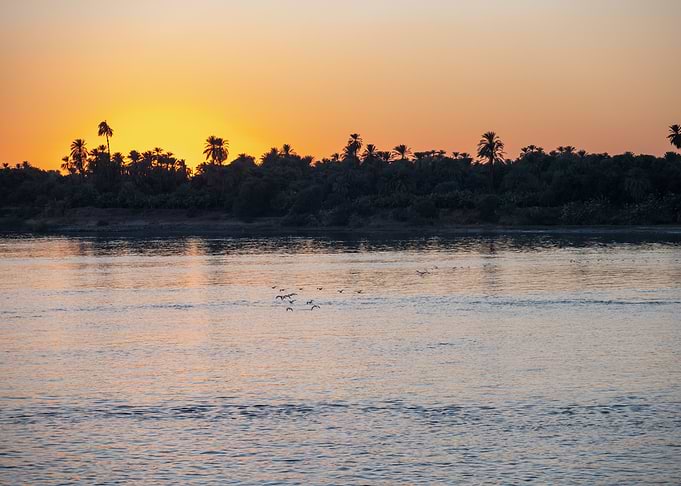 Sun Setting Over the Nile