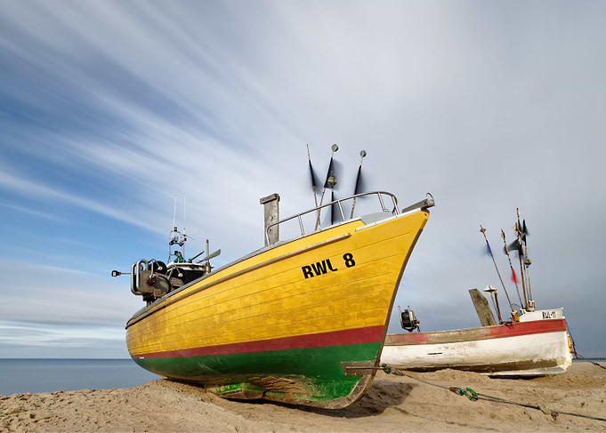 Fishing boats on the beach