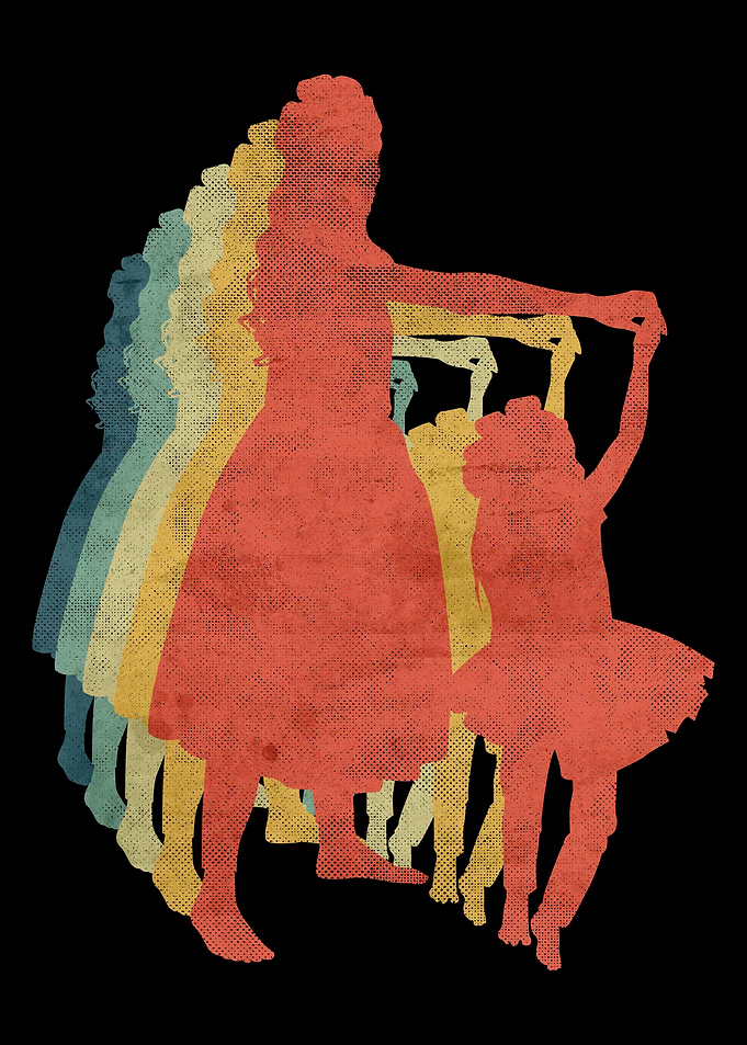 Mother daughter dancing