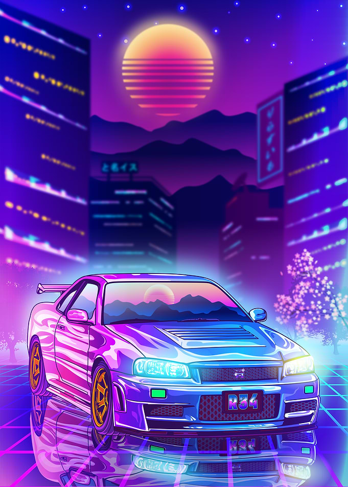 Nissan GTR R34 City Neon