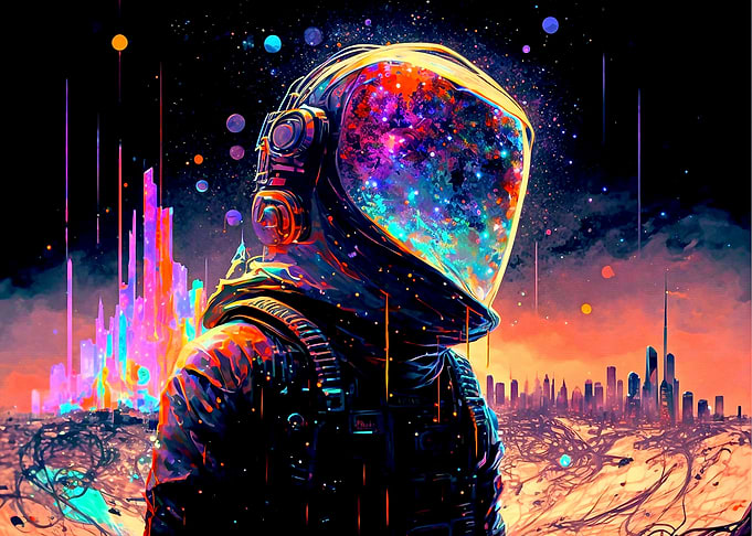 Astronaut Colorful