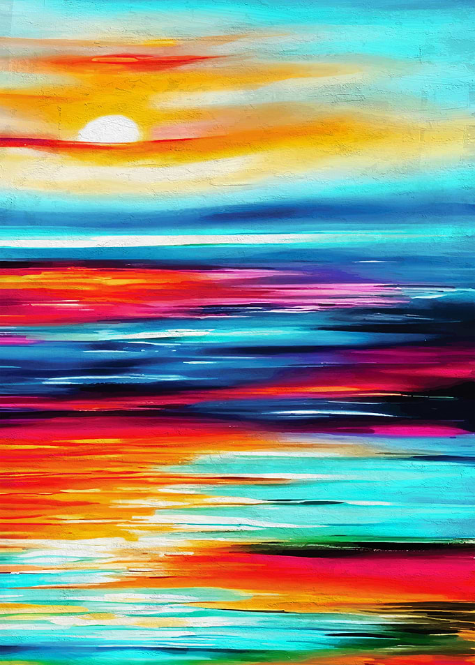 Colorful sea painting