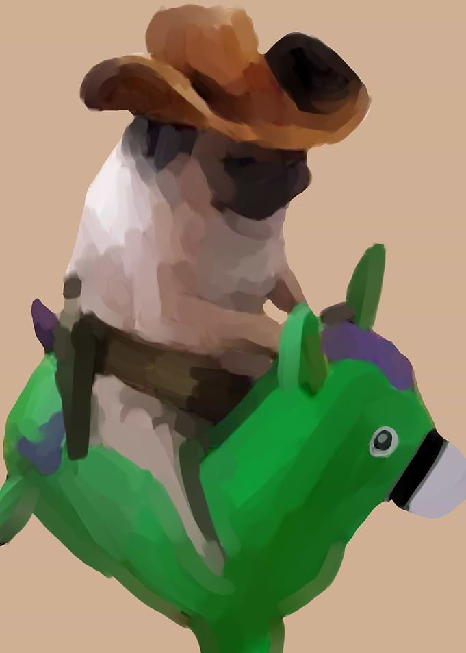 cowboy dog funny