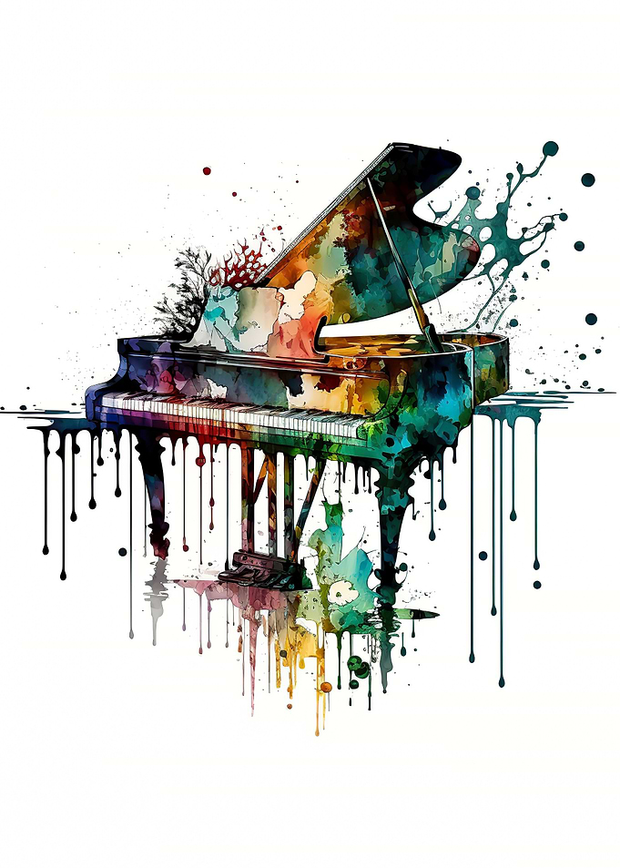 Piano watercolor