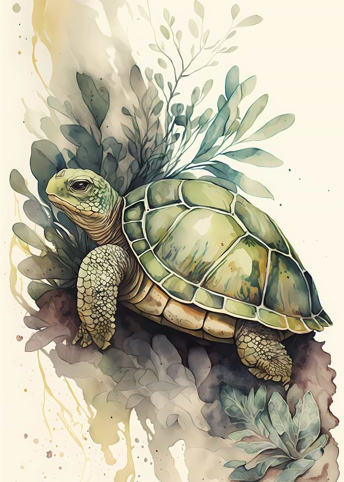 Turtle Nature Painting