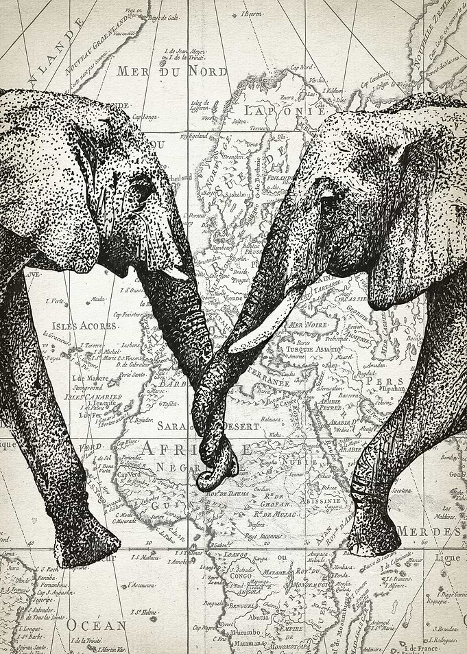 Elephant heads piece 2