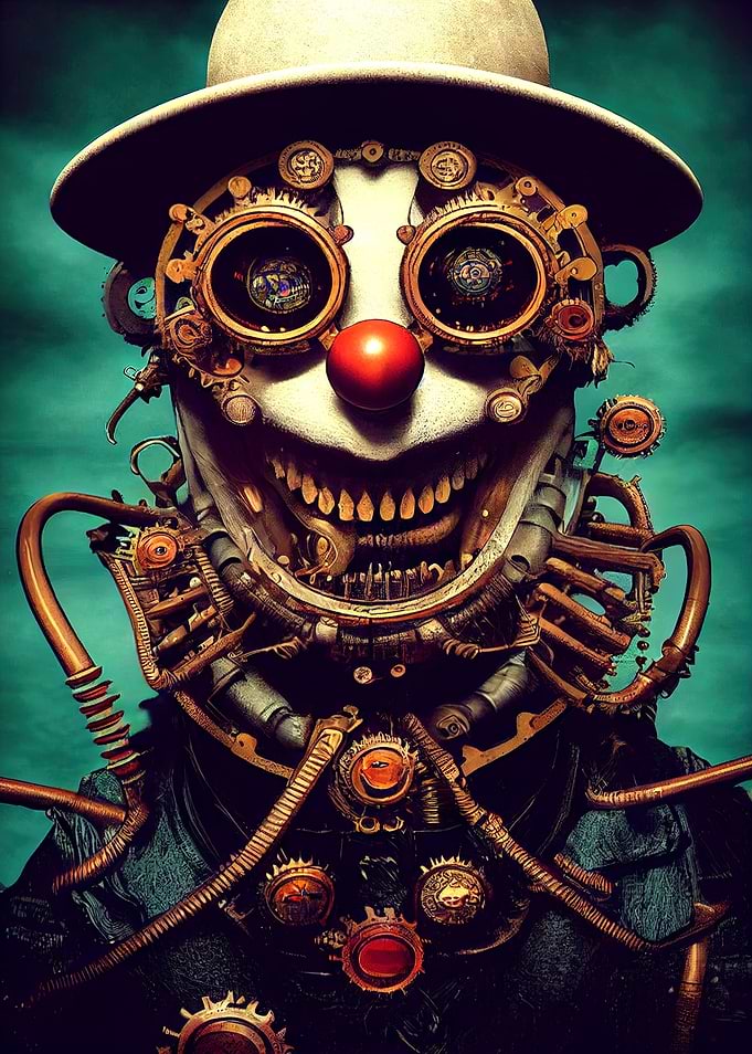 27 Steampunk Evil Clown
