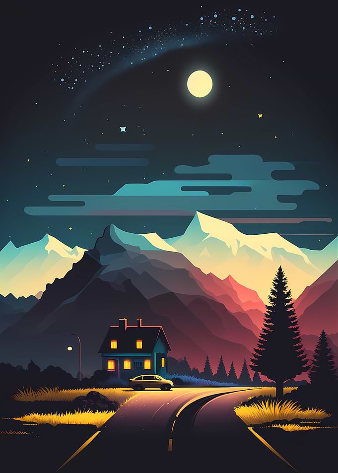Desolate Road Landscape