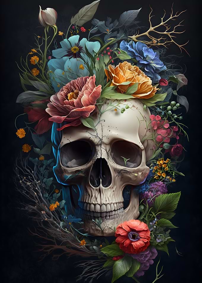 Flower Skull