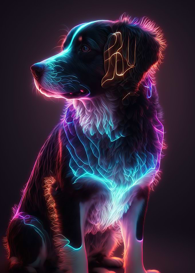 Dog Neon Animal