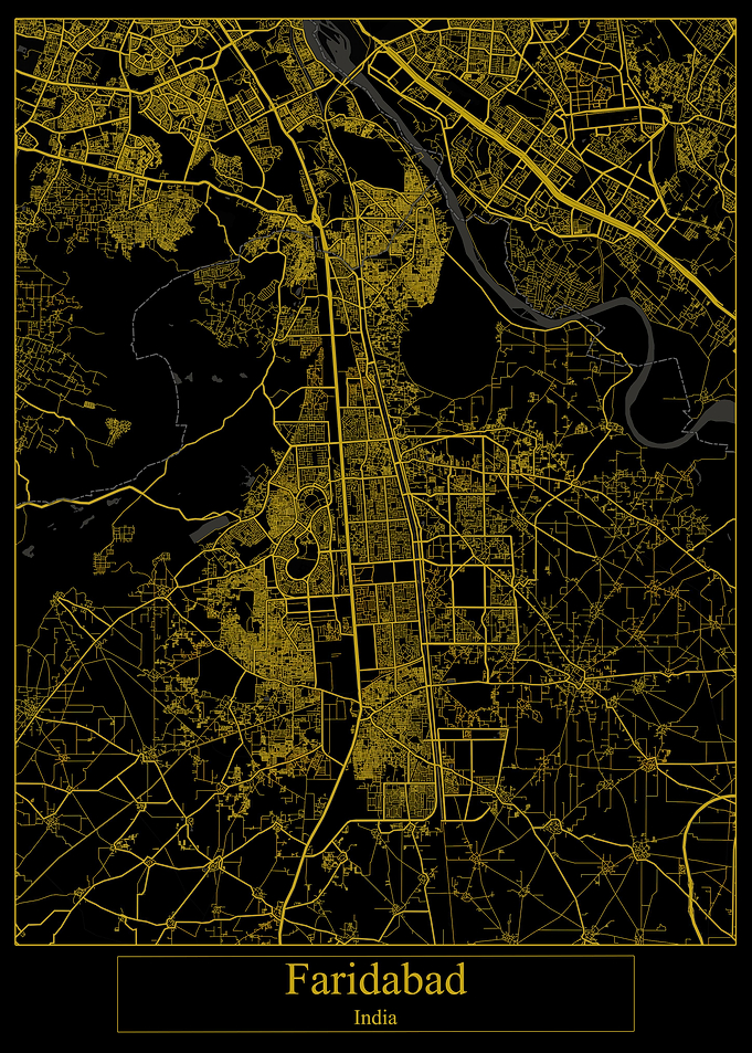 Faridabad India Gold Map