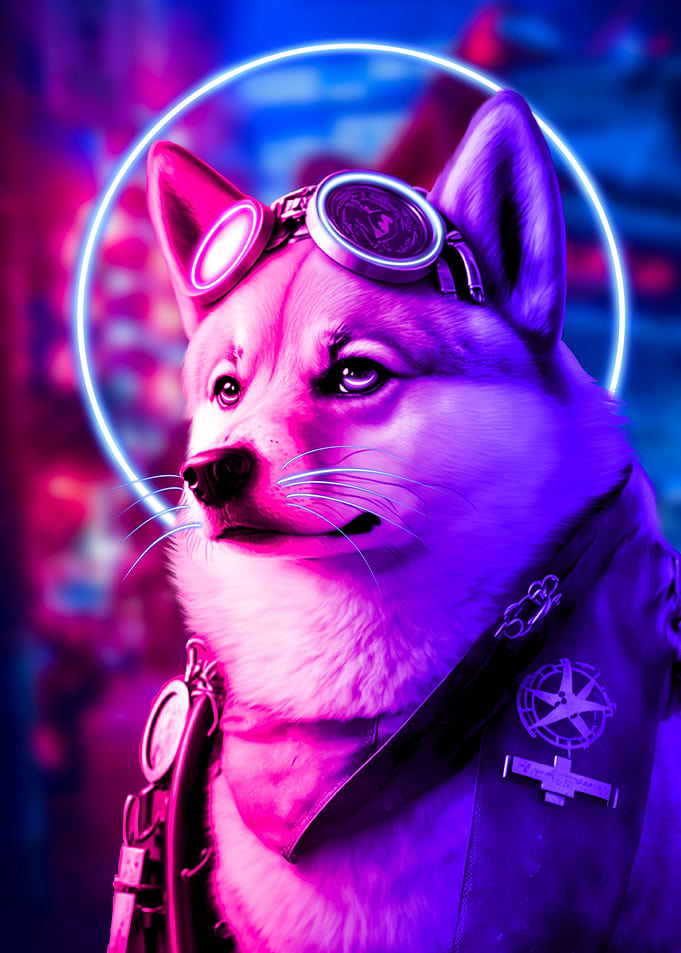 dog cyberpunk